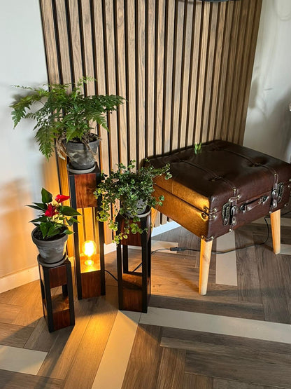 3 Piece Lamp and Pot Stand