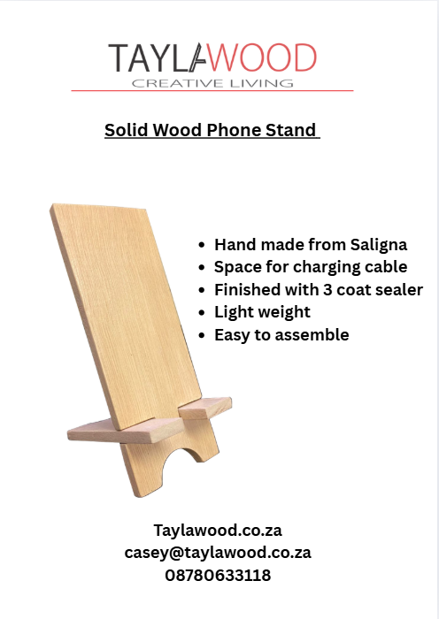 Solid Wood Phone Holder