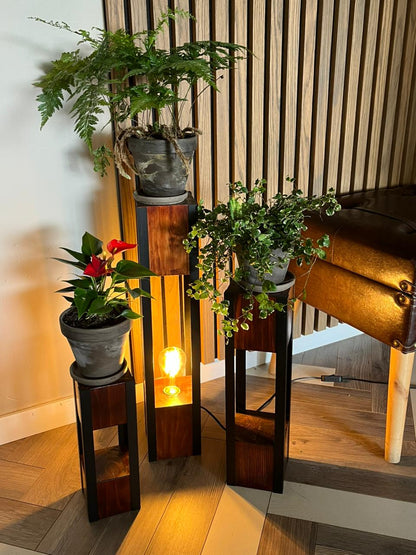 3 Piece Lamp and Pot Stand