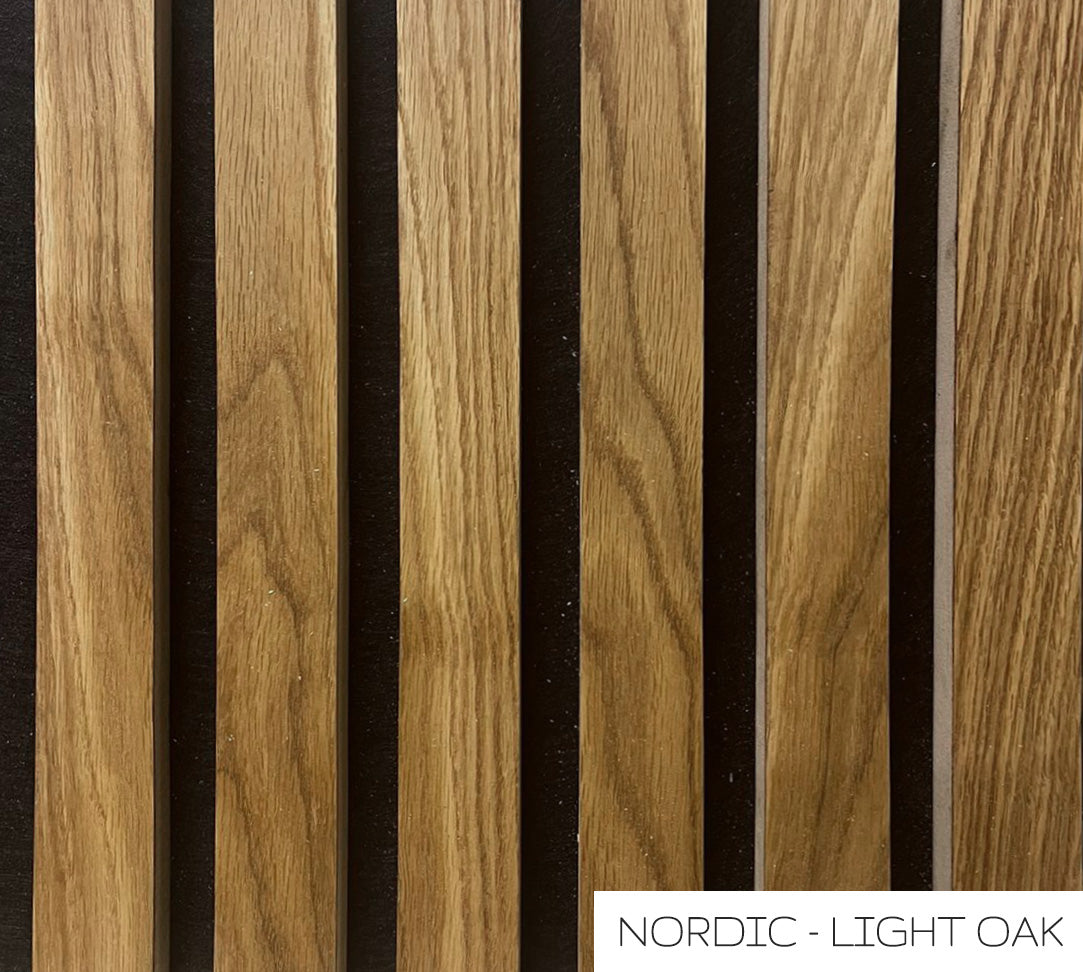 Nordic Slimline Acoustic Oak Veneer Panels